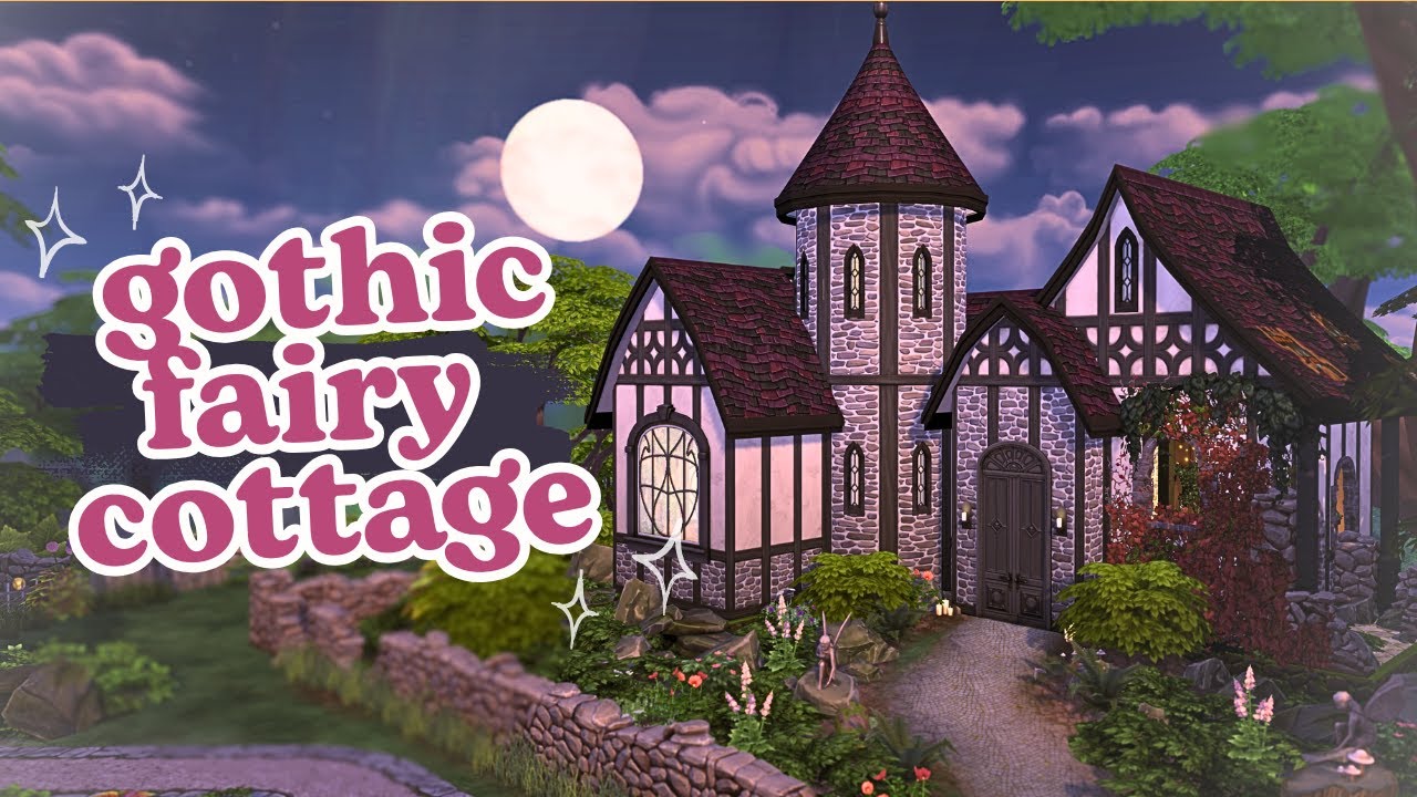 Gothic Fairy Cottage 🌙✨ || Sims 4 Speed Build || No CC Enchanted By Nature Small Home