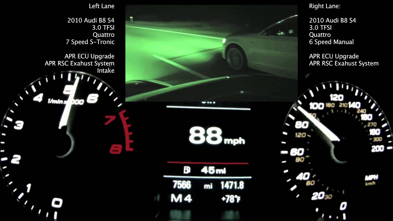 The Rematch - APR Tuned B8 S4 - S-Tronic vs 6 SPD