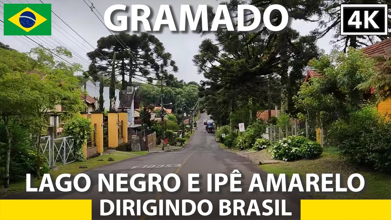 Gramado Dirigindo pelos Bairros Lago Negro e Ipê Amarelo [4K]