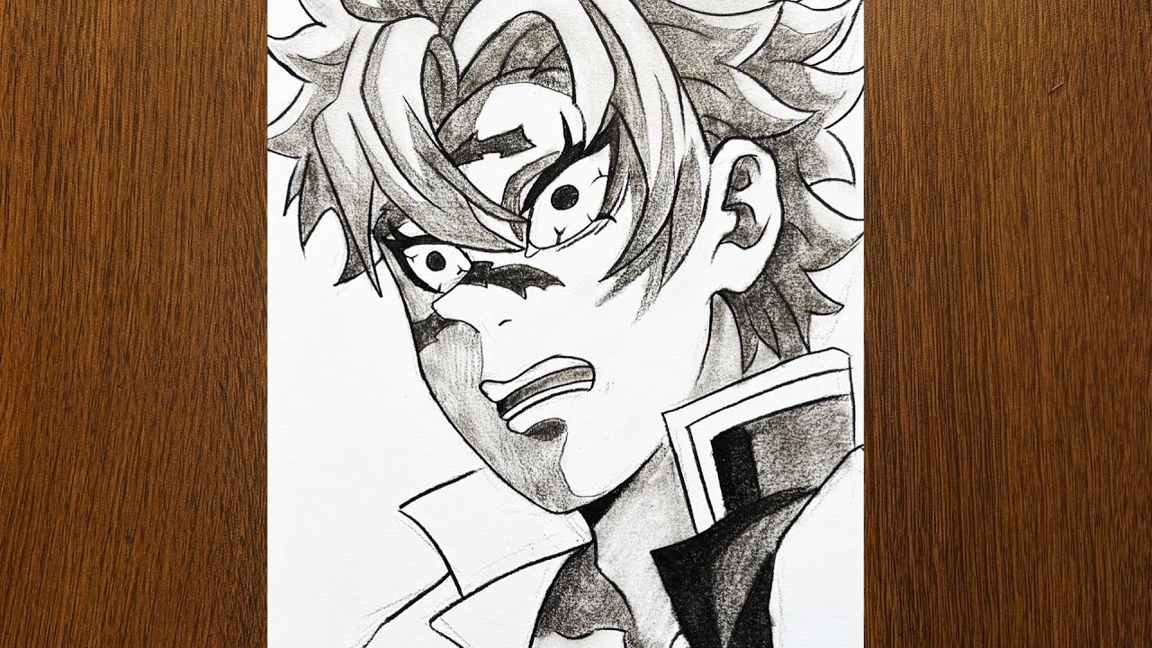 How to Draw Sanemi Shinazugawa Step by Step | Demon Slayer Drawing