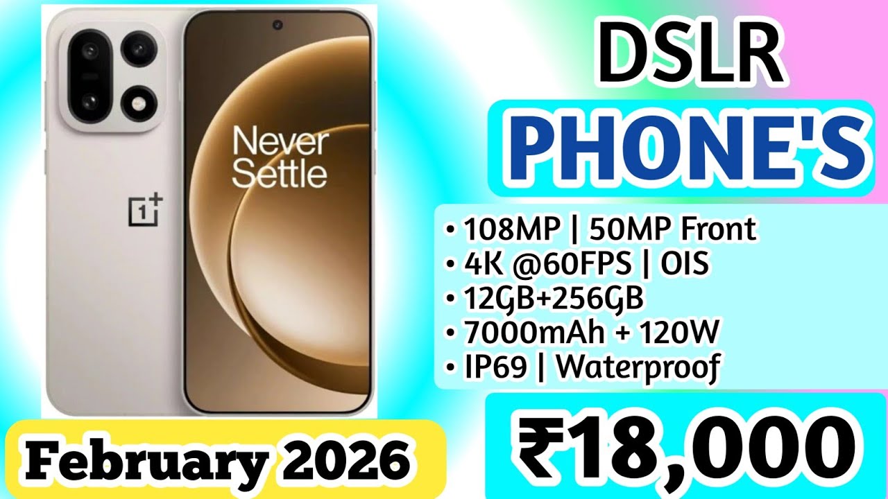 Top 5 Best Smartphones Under ₹18000 ⚡ February 2026 / Best Camera Phones Under 18000
