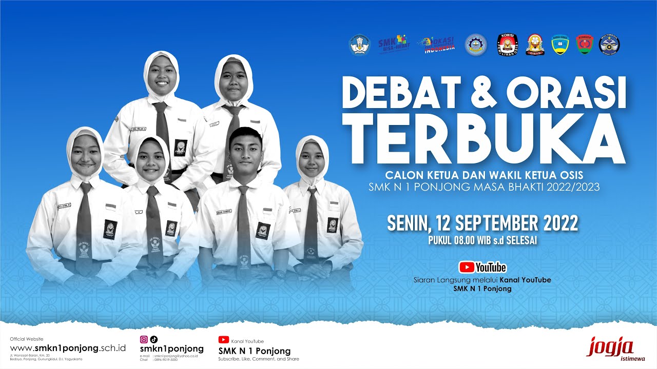 DEBAT DAN ORASI CALON KETUA OSIS DAN WAKIL OSIS SMK N 1 PONJONG TA 2022/2023