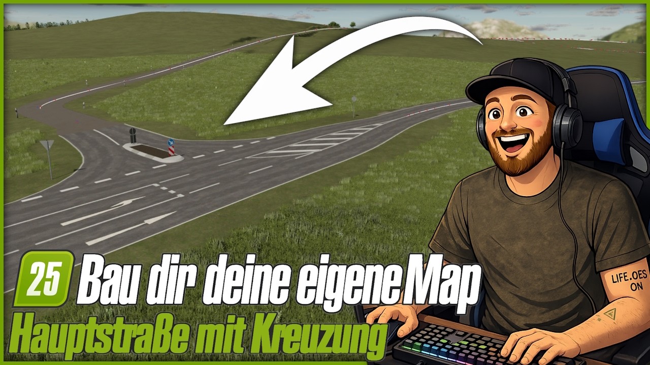LS25 Folge 31 - Bau dir DEINE EIGENE Map: Hauptkreuzung mit Übergang zu kleiner Straße