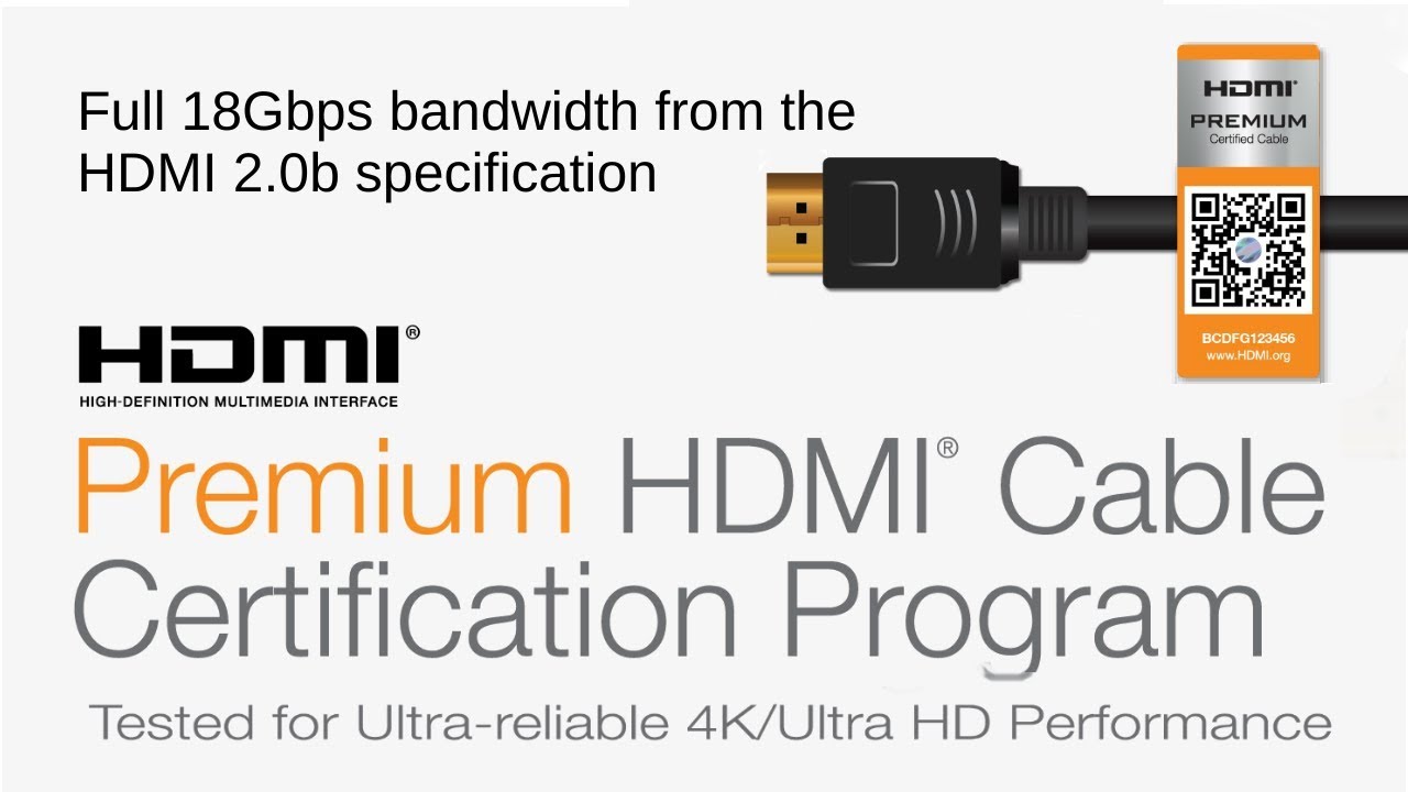 Premium HDMI Cable Certification Program