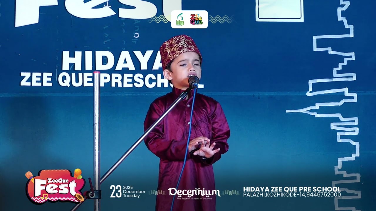 HIDAYA ZEE QUE FEST | SPEECH MALAYALAM by uzq students | Hidaya Zee Que Preschool,Palazhi