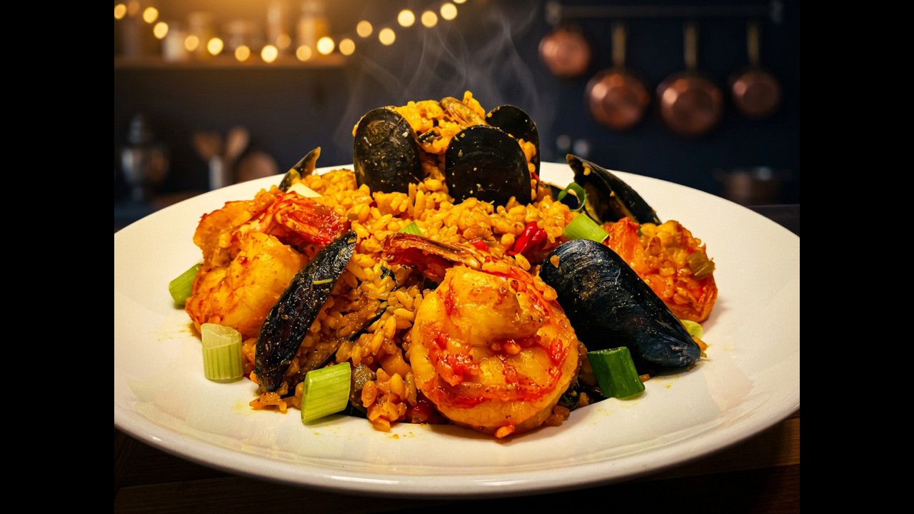 PAELLA  DE MARISCOS  PASO A  PASO