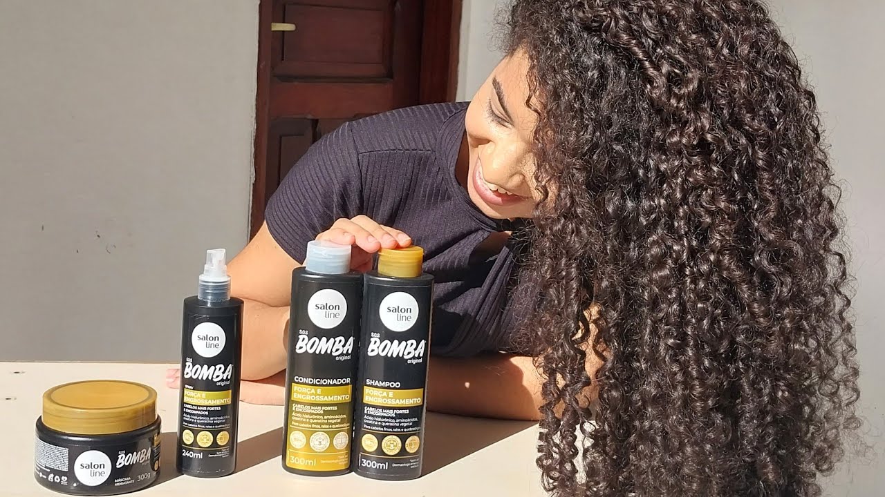 Saga real 😱 rotina capilar com a linha sos bomba força e engrossamento da #salonline ❤️