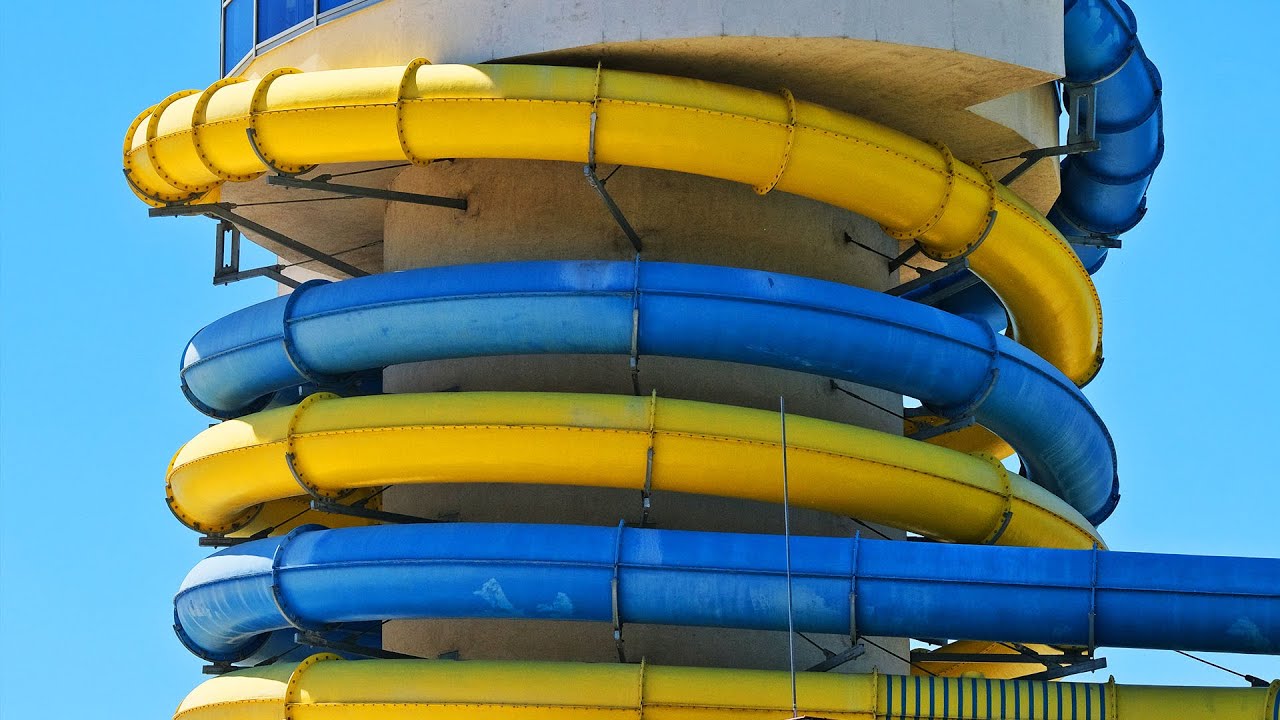 Europe's Longest Body Water Slide - Almost 300m! Aquapolis