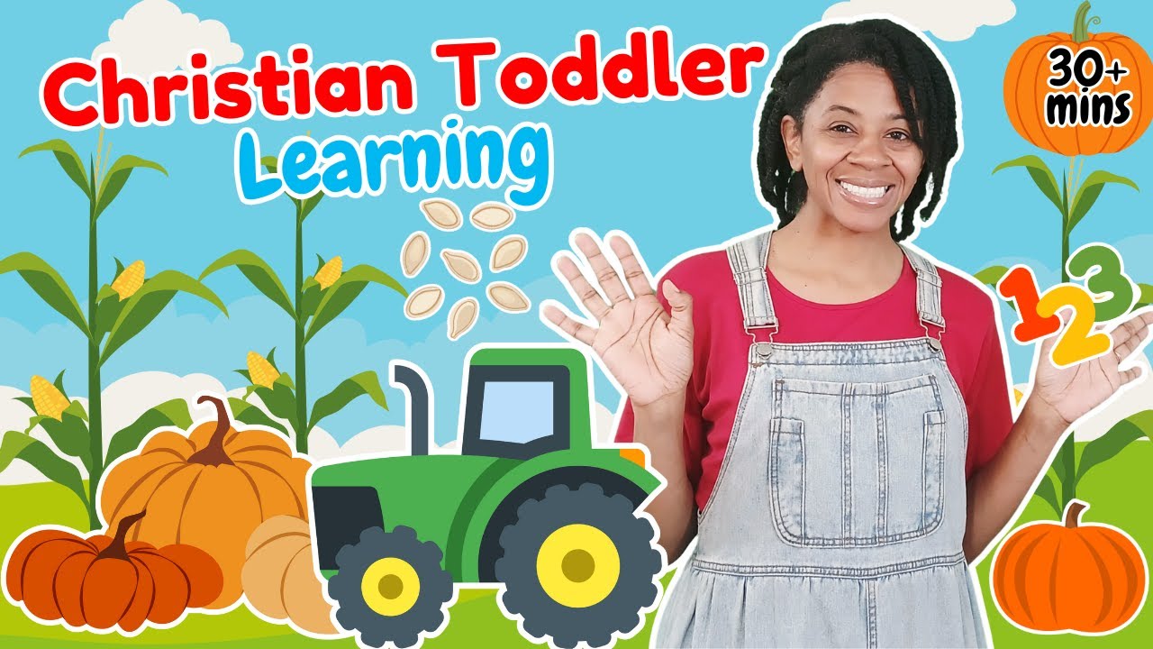 Христианский малыш изучает библейскую историю | Притча о сеятеле | Тыквы, учимся говорить и считать!