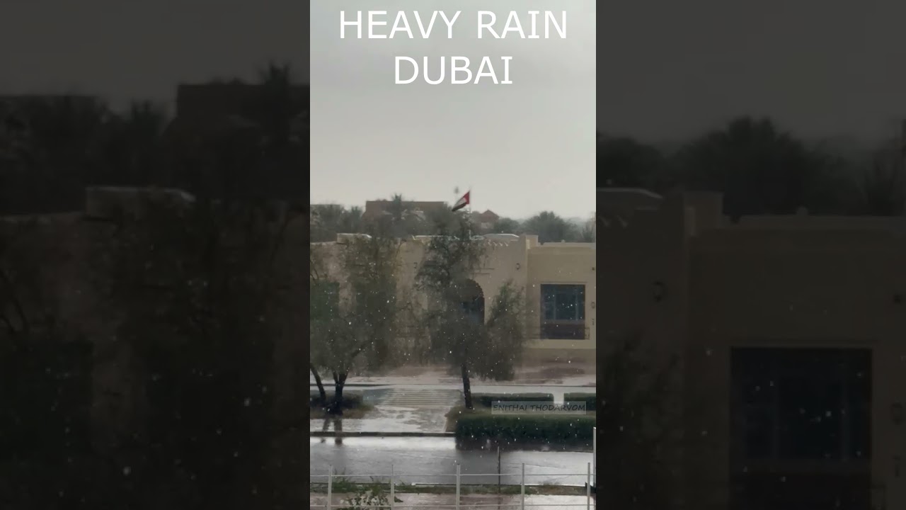 Heavy Rain and Windstorm in Dubai/UAE today 2024 