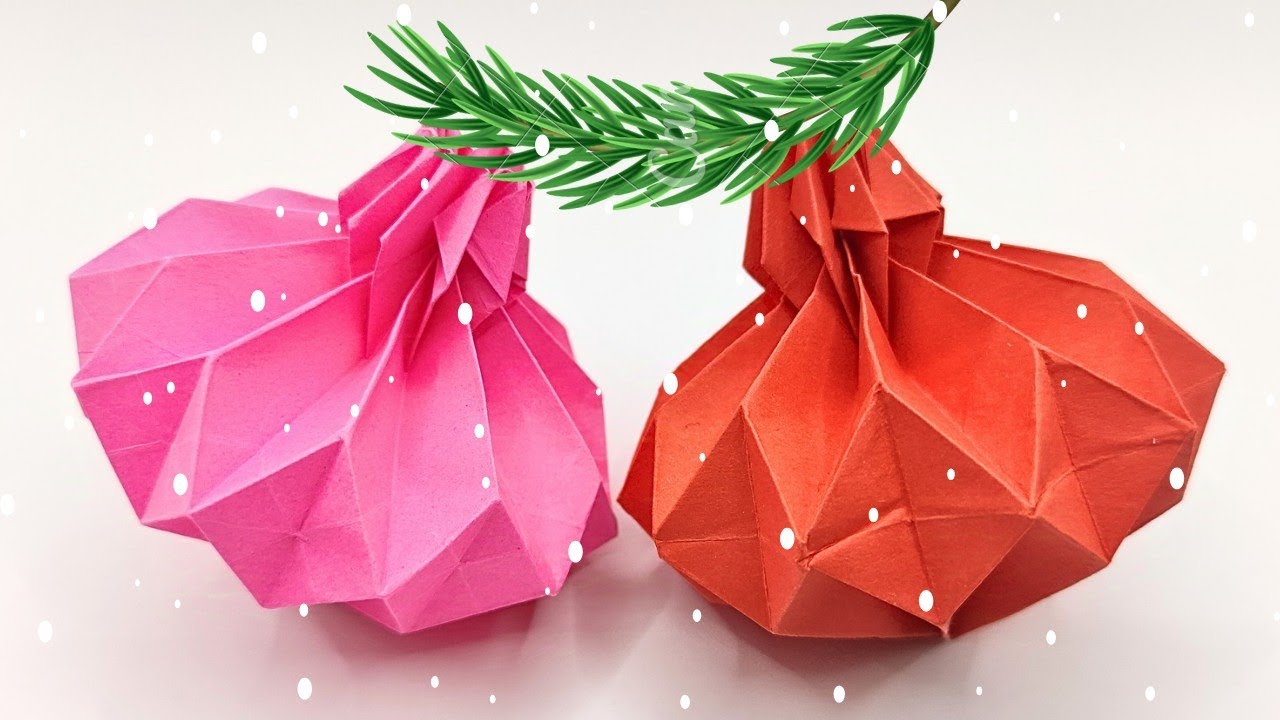 Origami Christmas BALL | How to make a paper bauble