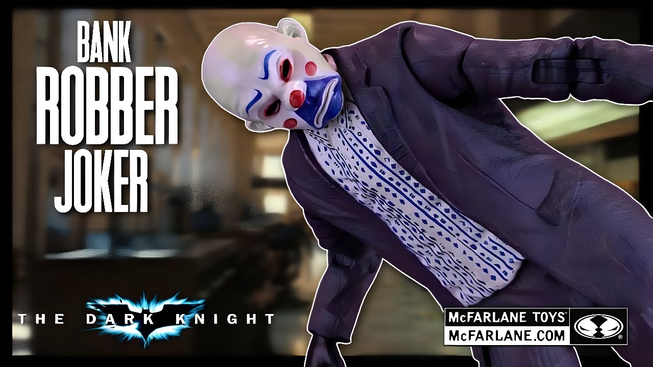 McFarlane Toys DC Multiverse The Dark Knight Gold Label Edition Грабитель банка Джокер