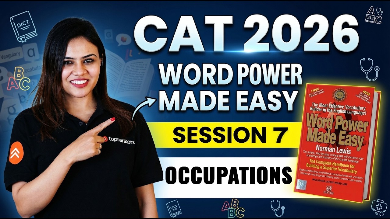 CAT Vocabulary Builder | Word Power Made Easy | Occupations | CAT 2026