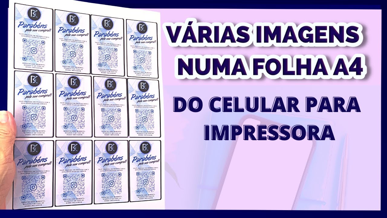 APP que coloca várias Tags e adesivos numa folha  A4 /  Como imprimir Epson L3250 pelo celular