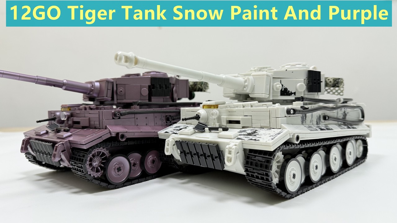 12GO Tiger Tank Snow Paint And Purple Reviews-Lego Military Tank