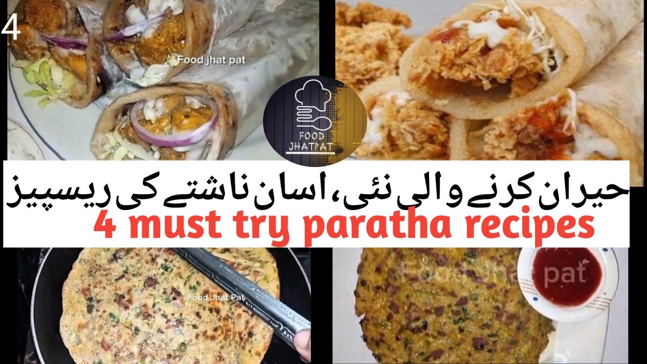 4 Must Try Paratha Recipes | Lacha tikka paratha , Egg Paratha, Zinger Roll & Radish Paratha‎‎