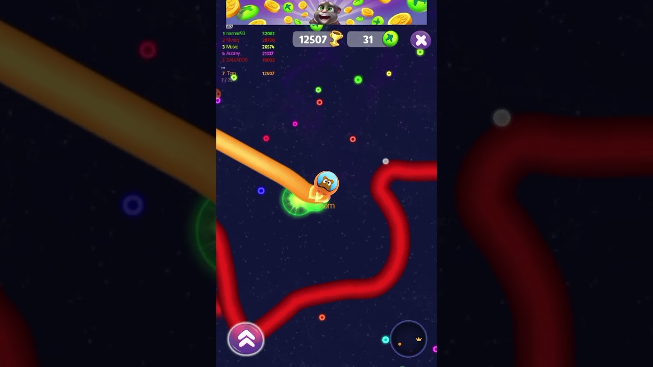 Playing space trails (another copy of slither io)