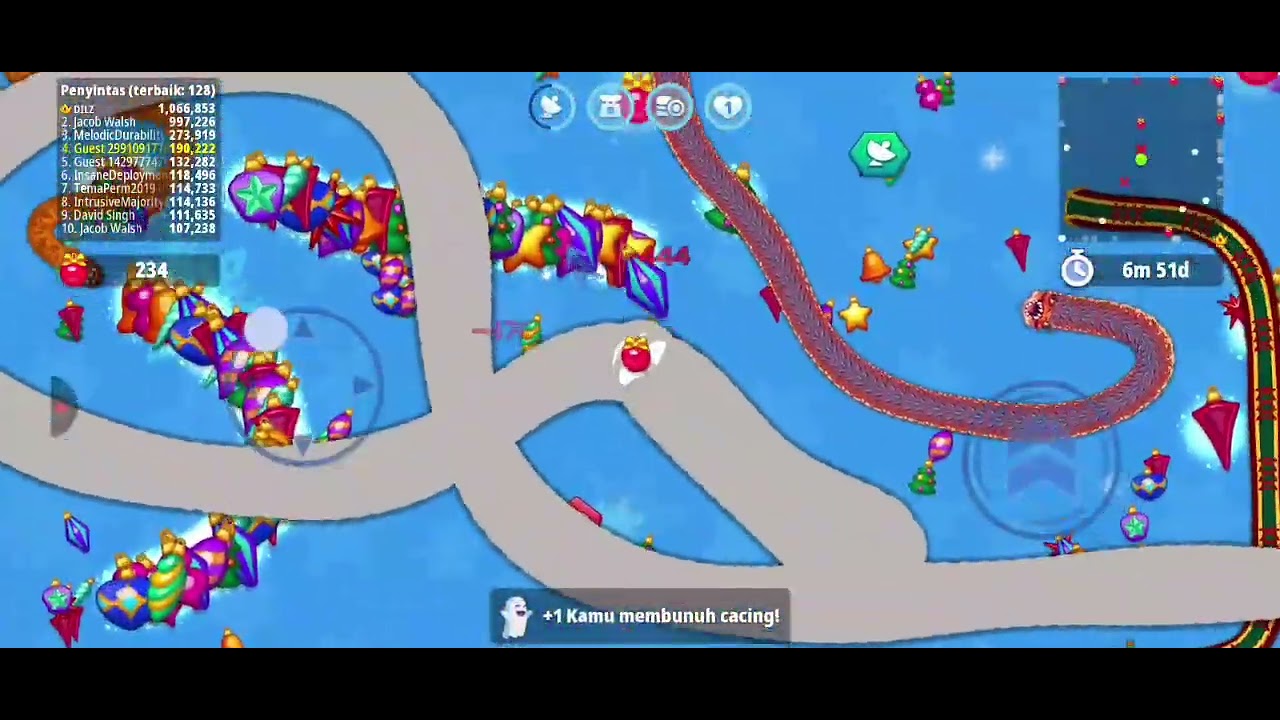 Strategi Cacing Hitam Menjadi Raksasa di Worm Hunt - Battle Arena!