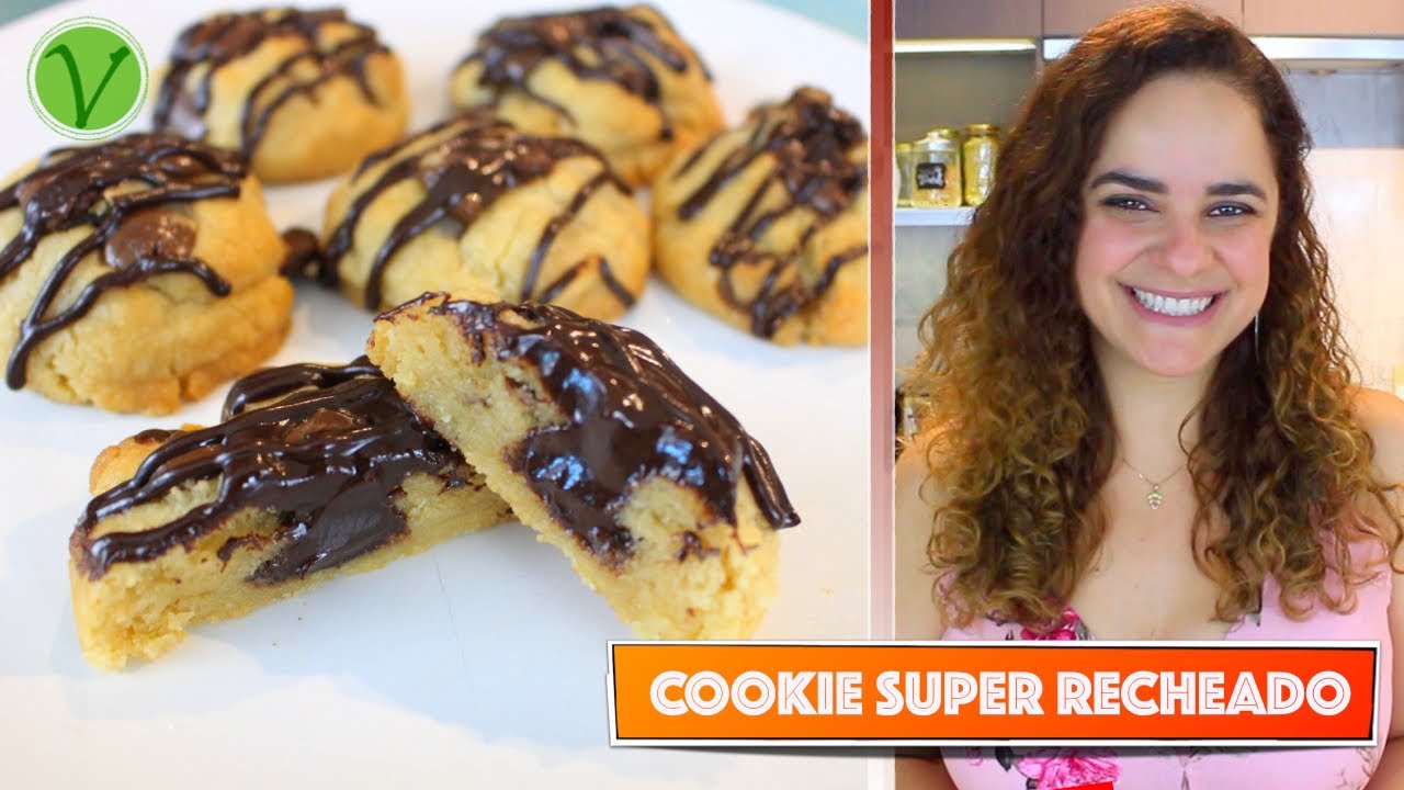 COOKIE SUPER RECHEADO (SEM LEITE DE VACA/SEM OVO) #701 | Receitas da Mussinha