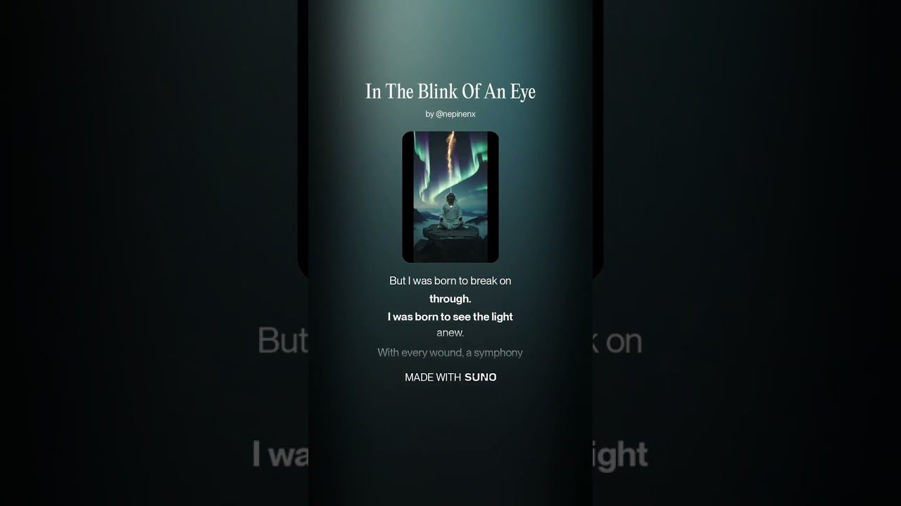 In The Blink Of An Eye