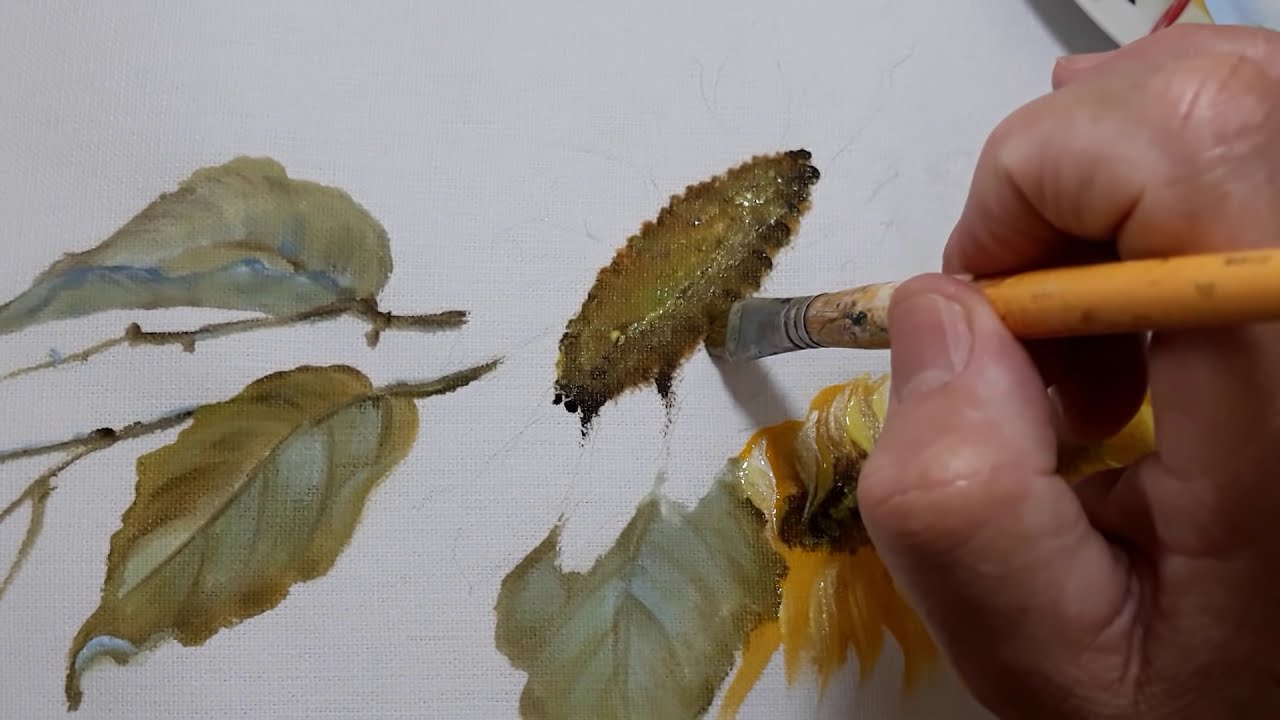 Como pintar Girassóis Parte1- Método Biônico