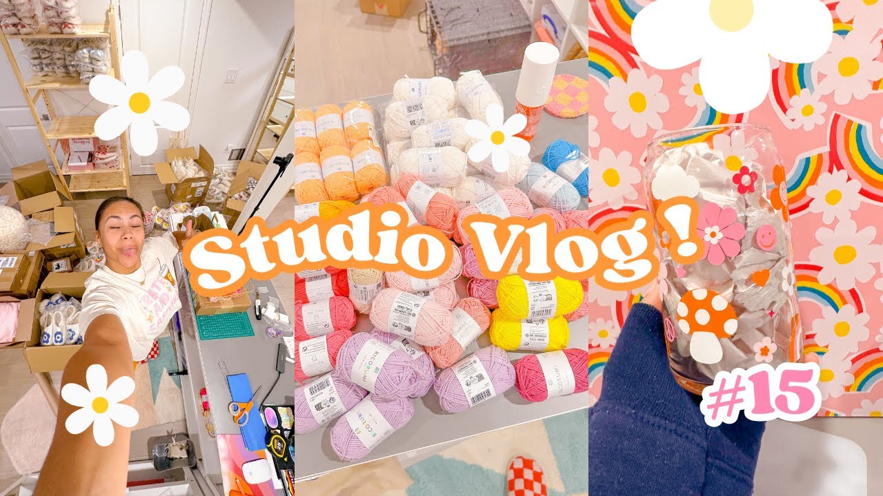 Organizing a HUGE restock & taking new product photos ✿ | Studio Vlog 015 | Small business vlog
