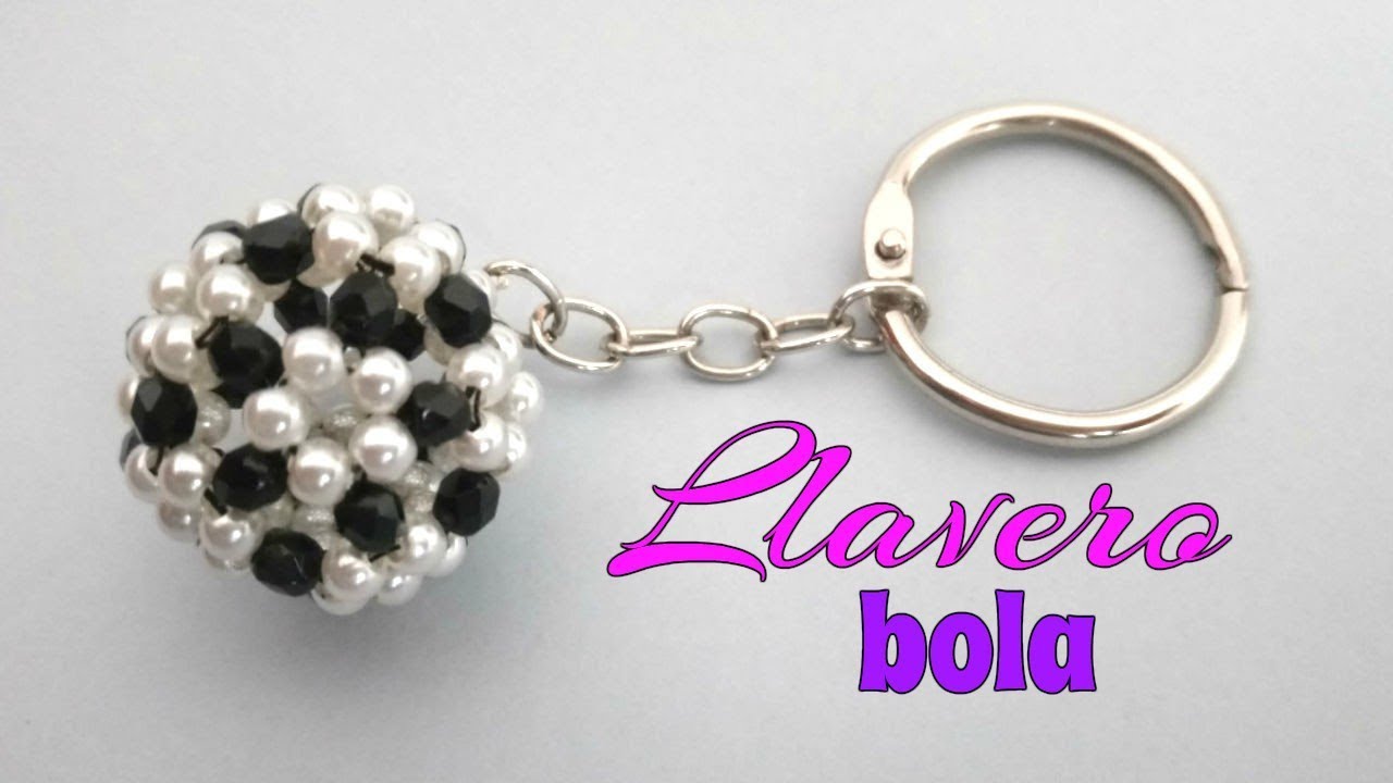 LLAVERO en FORMA de BOLA EFECTO FLORES/paso a paso.