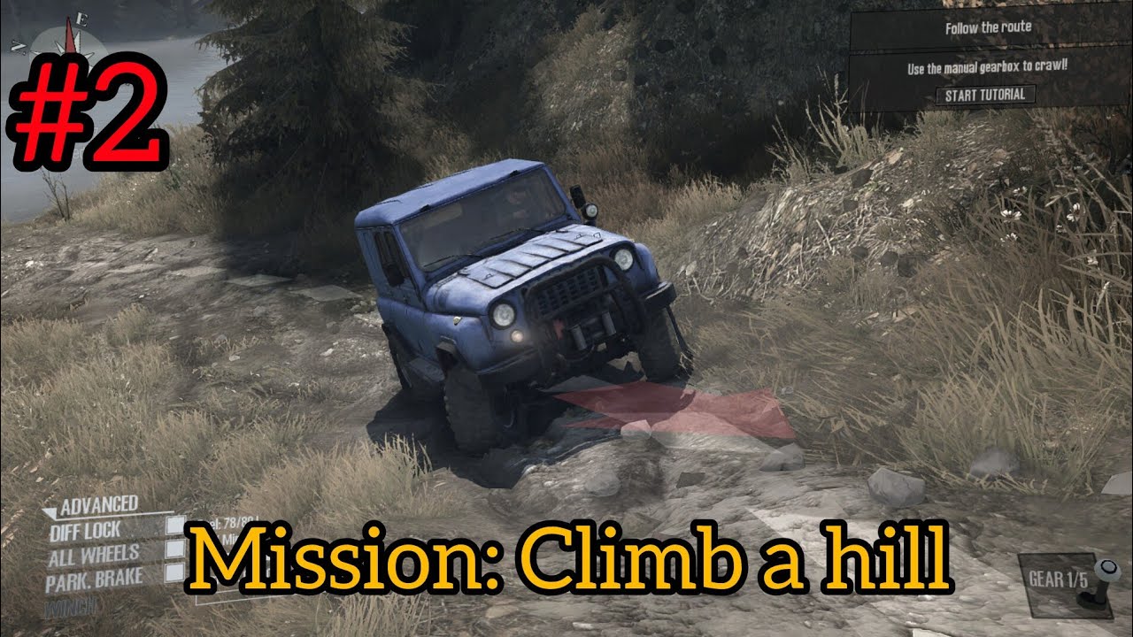 Climb a hill mission manual driving #mudrunner #hillclimbing #hardcore #gameplay