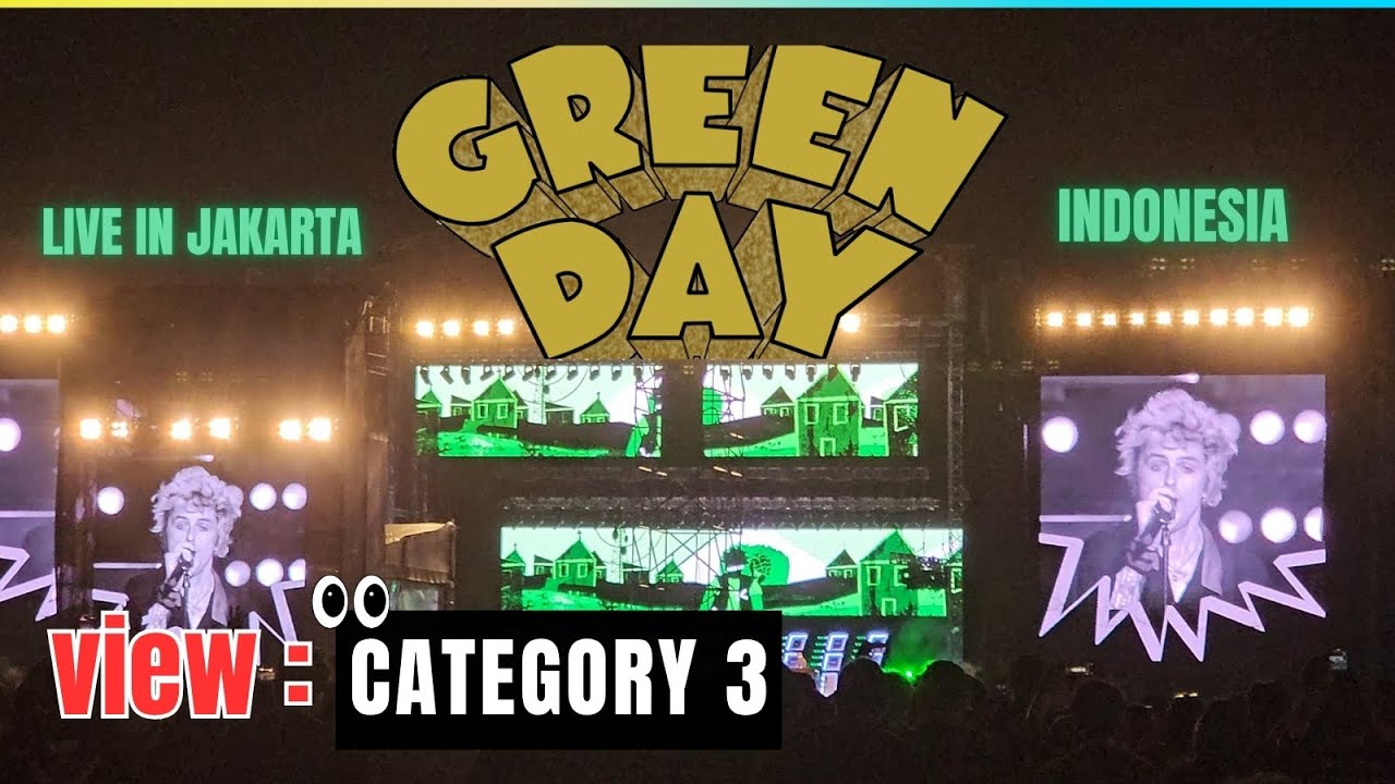 GREEN DAY - CATEGORY 3 View - Live At Carnaval Ancol JAKARTA INDONESIA | SAVIORS TOUR 2025