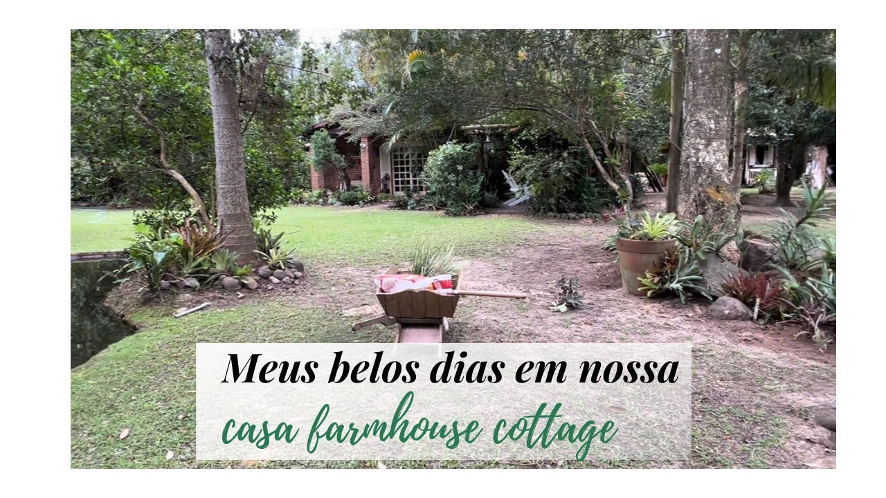 Um dia em casa aprontando por aqui, jardim, peixe frito, presentes e decorações rústica farmhouse