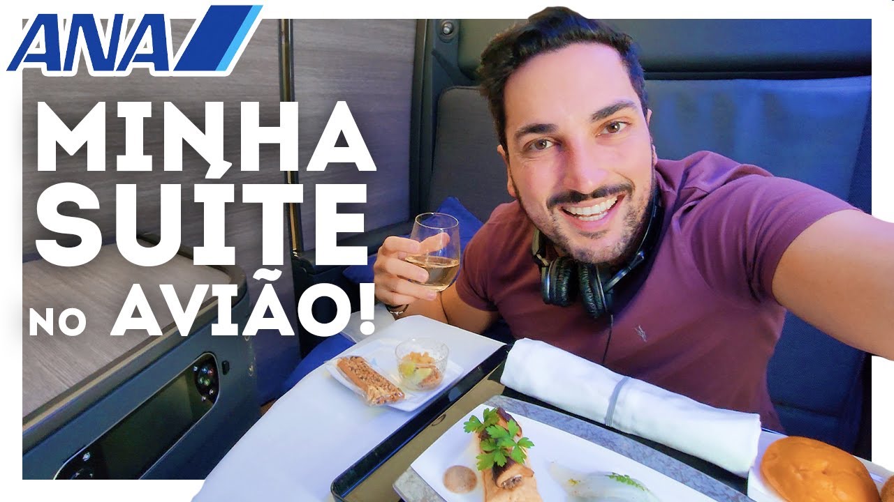 A MELHOR CLASSE EXECUTIVA QUE JÁ VOEI! Minha SUÍTE de Tóquio no Japão a Nova York no B777 da ANA