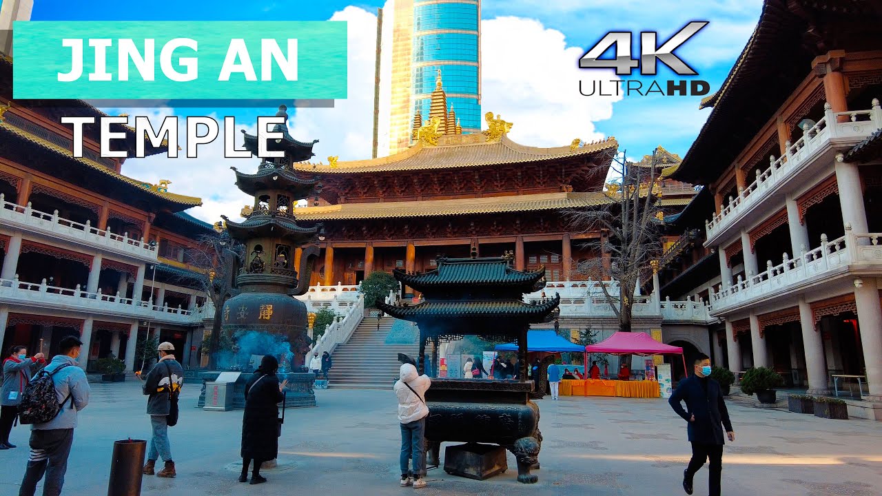 Прогуляйтесь в САМЫЙ ОТДЫХАЮЩИЙ ХРАМ ШАНХАЯ! 4k