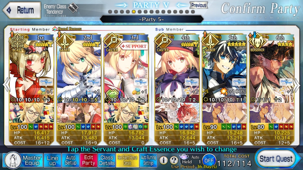 FGO - White Day 2026 Event (US) - Free Quest 90++ 3T Farming - Nero Draco + Saber