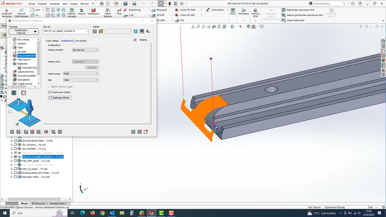 Solidcam Hss Modülü İle Bölgesel İşleme