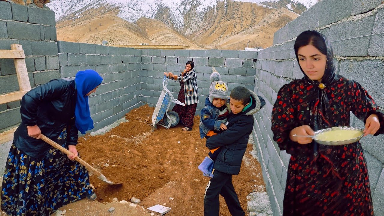 Filling the New House Foundation with Soil & Sooghra’s Delicious Dessert