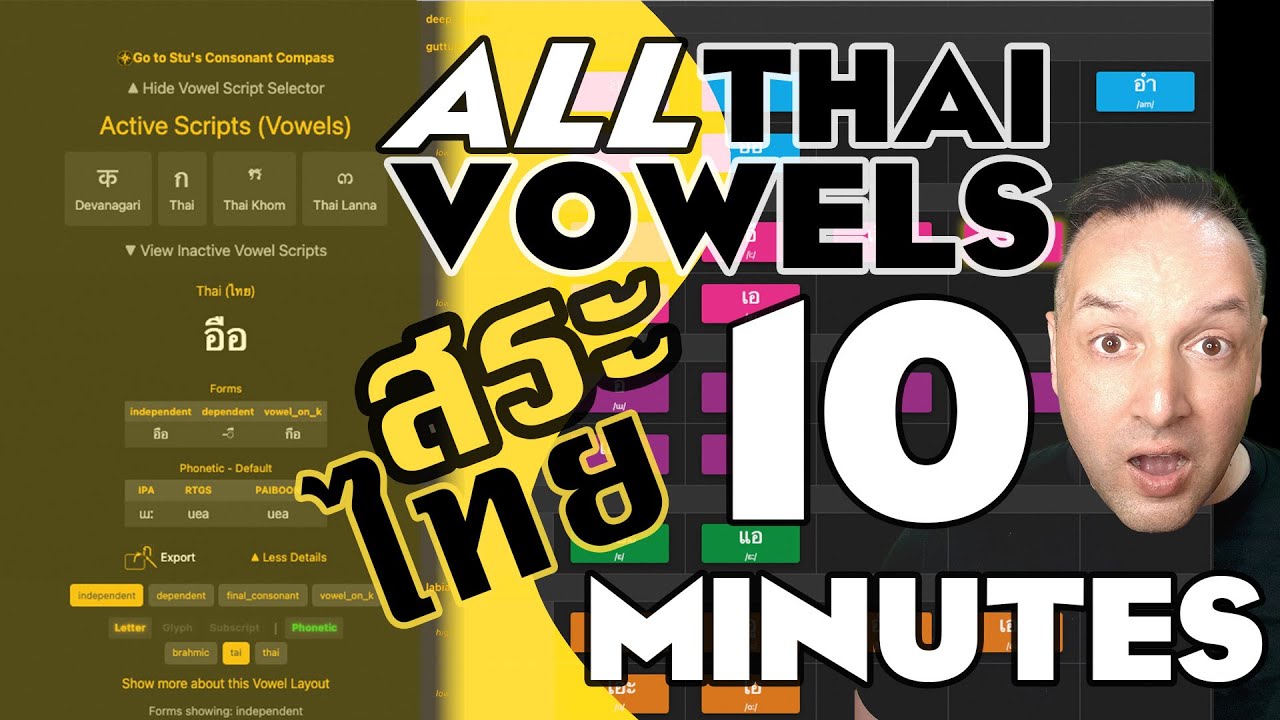 🇦🇺🇹🇭 Выучите ВСЕ тайские гласные за 10 минут!😱