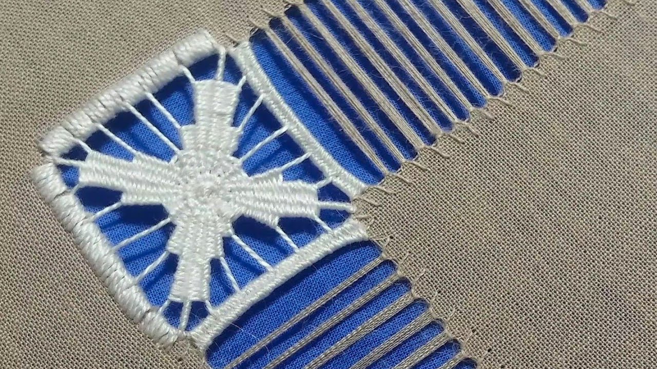 Drawn Thread Embroidery: Filling Corners - Design 1