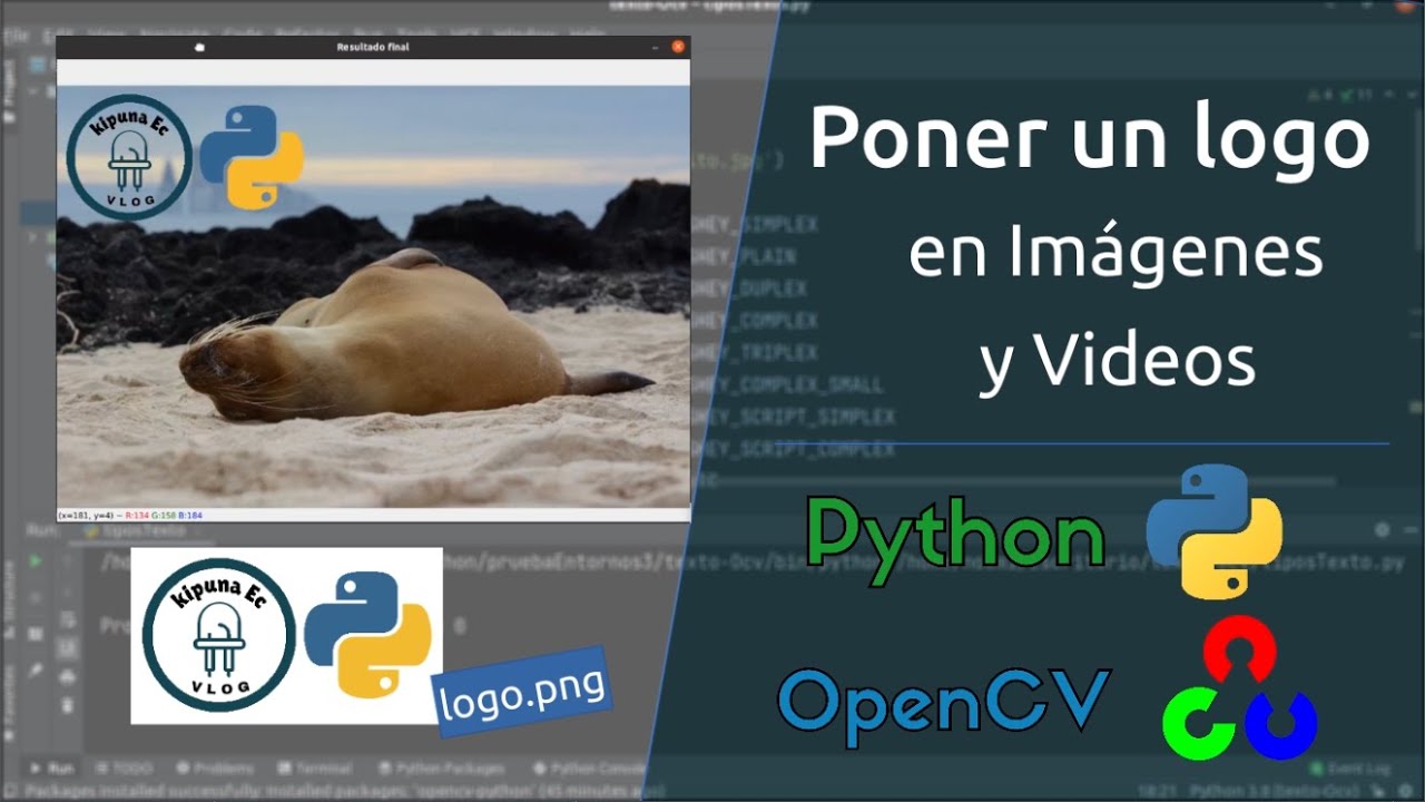 Cómo poner un logo sobre imágenes o videos | openCV - Python