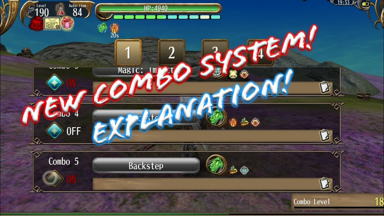 Toram Online - New Combo System Explanation! Edit Combo in Battle Mode! Unlock combo slot with orb!