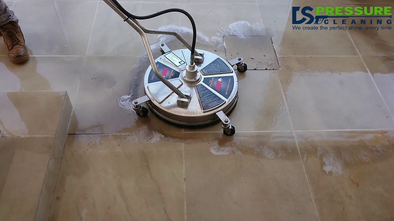 Sandstone Tile Pressure Cleaning | Natural Tile Restoration