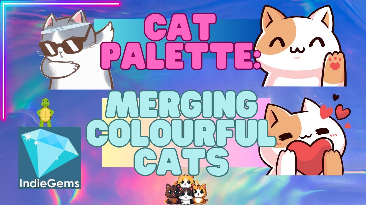 😻**CAT PALETTE MERGING COLOURFUL KITTENS **😻  ¦ GAME PLAY ¦  - Cozy Feline Puzzle Game