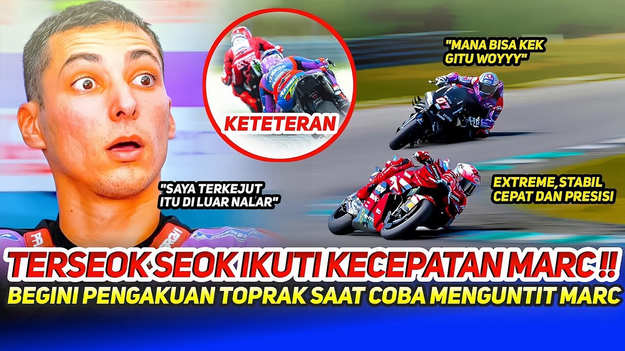 SAMPAI TERSEOK SEOK😮 TOPRAK RAZGATLIOGLU MANGAKU KETETERAN SAAT COBA IKUTI KECEPATAN MARC MARQUEZ ❗