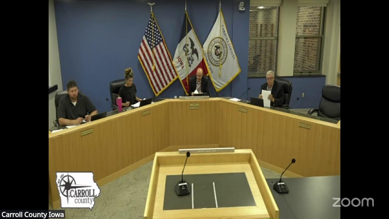 Carroll County Iowa Board of Supervisors Meeting