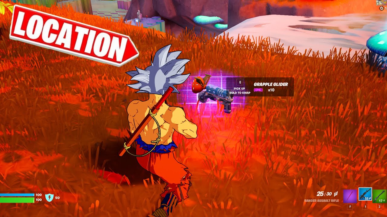 Fortnite GRAPPLE GLIDER Gameplay and Location