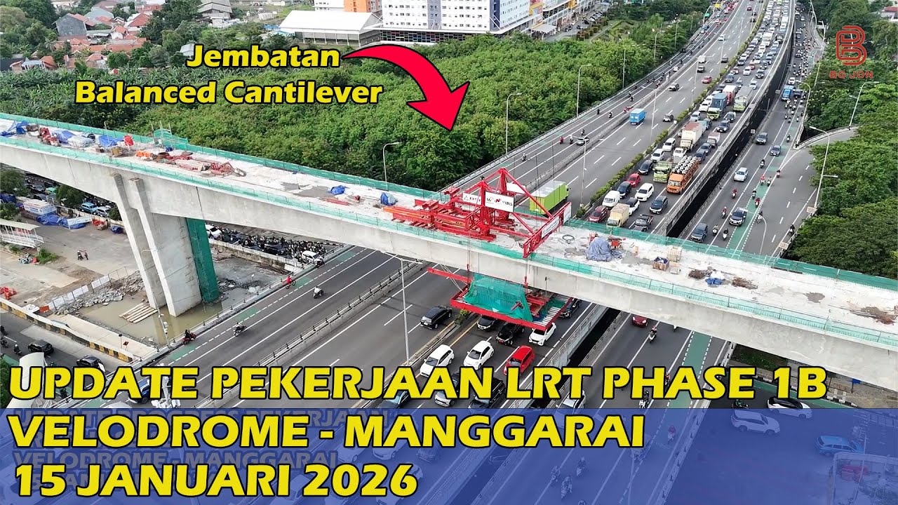 Update Progress Pekerjaan LRT Fase 1B Velodrome - Manggarai 15/01/2026 #lrtjakarta #lrt #pembangunan