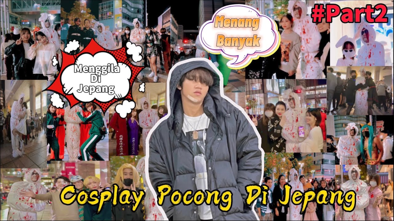 COSPLAY POCONG DI JEPANG BANYAK YANG MINTA PELUK??? (Auto Menang Banyak) #part2