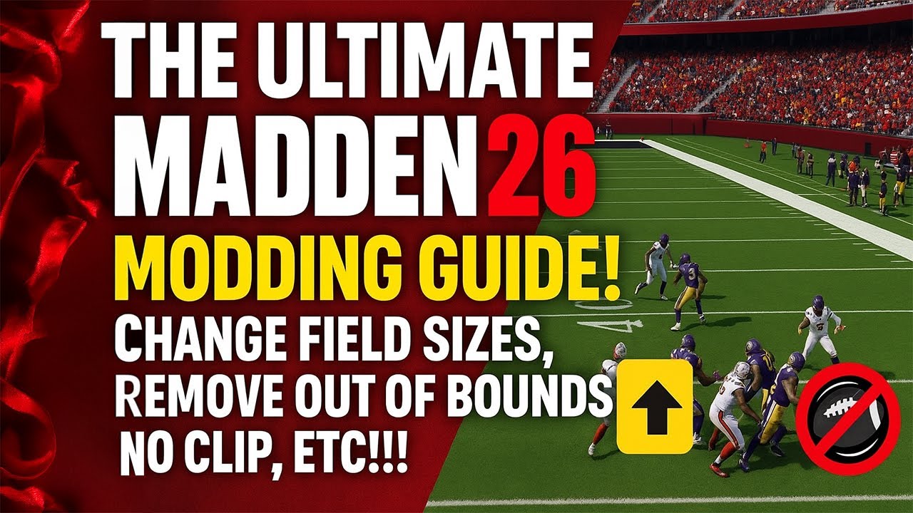 ПОЛНОЕ РУКОВОДСТВО ПО МОДИНГУ MADDEN 26!! ИЗМЕНЕНИЕ РАЗМЕРОВ ПОЛЯ, УДАЛЕНИЕ ВЫХОДОВ ЗА ГРАНИЦЫ, О...