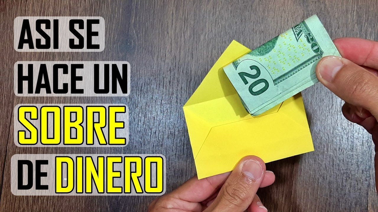 ✉️ COMO HACER UN SOBRE PARA PONER DINERO - Sobre de Papel Fácil y Rápido