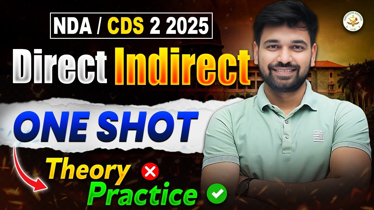 NDA 2 2025 | Direct - Indirect | English for NDA | Anuj Sir | #dreamerseduhub