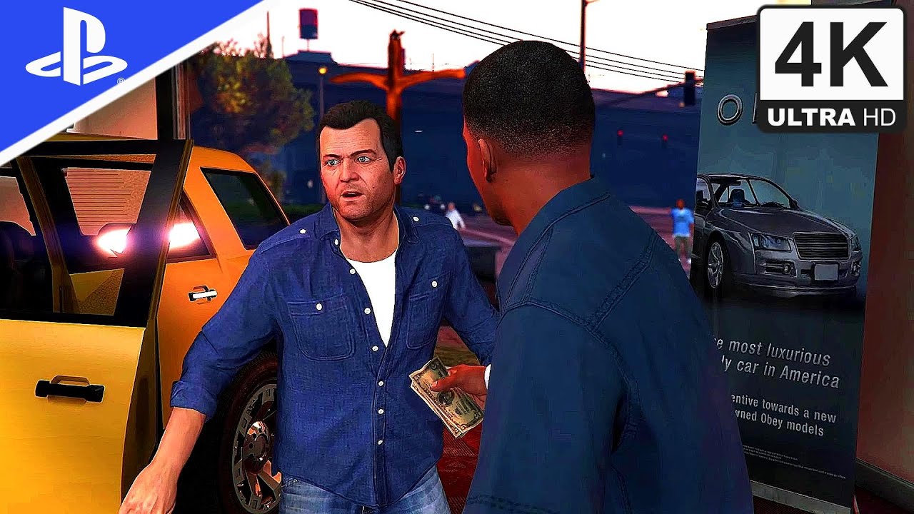 GTA 5 - Franklin Meets Michael for the First Time in Stunning 4K HDR 60FPS Gameplay!